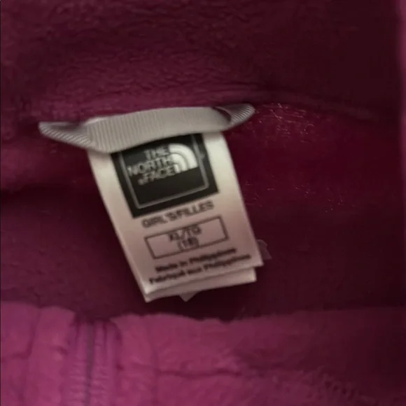 The North Face Pink Fleece Pullover girl’s XL - Picture 3 of 5